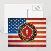 U.S. Marines: Zweiter Leutnant (USMC 2ndLt) [3D] Postkarte (Vorne/Hinten)