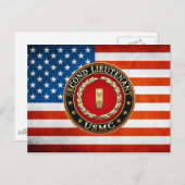 U.S. Marines: Zweiter Leutnant (USMC 2ndLt) [3D] Postkarte (Vorne/Hinten)
