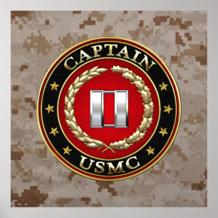 U.S. Marinesoldaten: Captain (USMC Kapitän) [3D] Poster