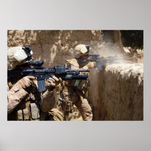 U.S. Marinesoldaten in Helmand Provinz von Poster