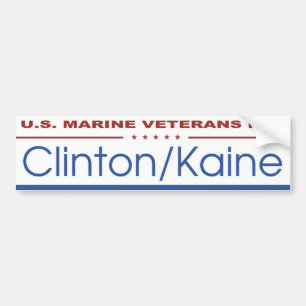 U.S. Marineveterane für Clinton/Kaine Aufkleber Autoaufkleber