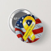 U.S. MILITÄR - gelbes Band u. Flagge Button (Vorne & Hinten)