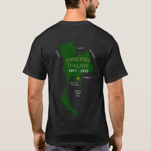 U. S. Militär Thailand Veteranen Utapao RTAFB T-Shirt (Rückseite)