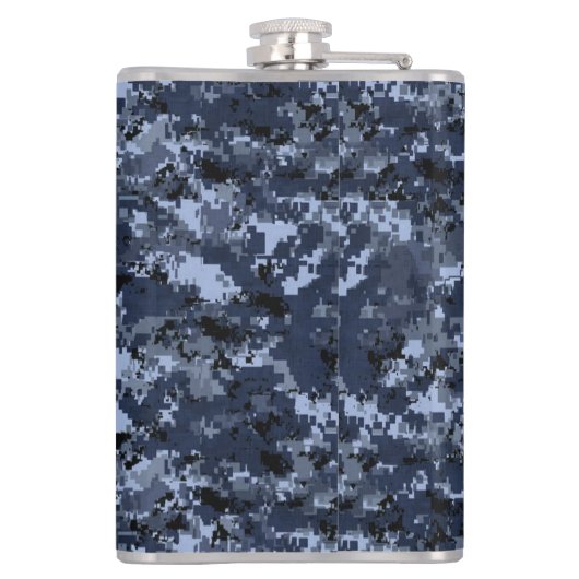 U.S. Militärische blaue Tarnung 6-Unze- oder 8 Flachmann (Rückseite)