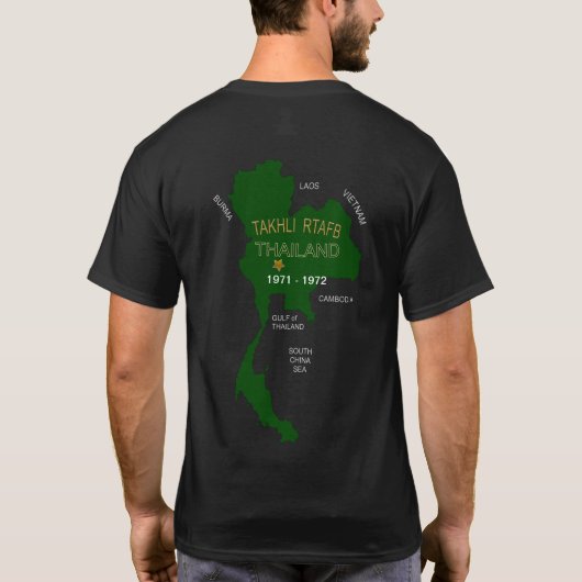 U. S. Militärische Thailändische Veteranen Takhli  T-Shirt (Rückseite)
