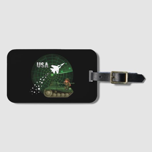 U.S. Militärluftwaffen-und Armee-Gepäck Gepäckanhänger (Vorderseite (Horizontal))