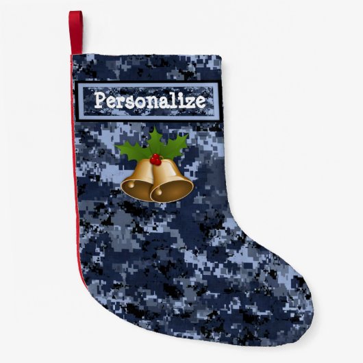 U.S. Military Blue Camouflage Weihnachts-Strumpf m Kleiner Weihnachtsstrumpf (Vorderseite)