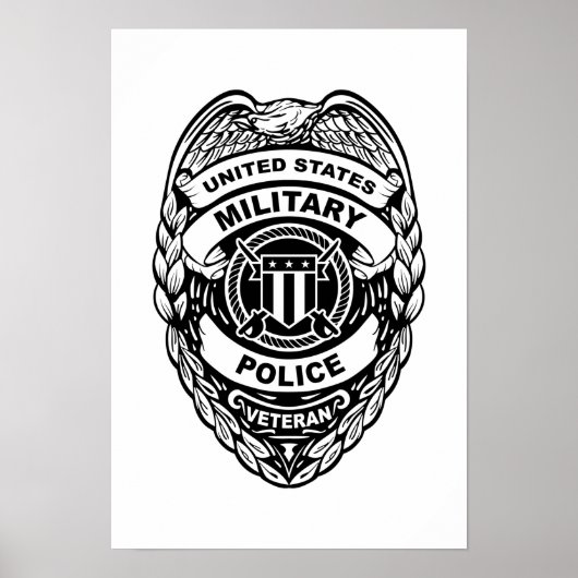 U.S. Military Police Veteran Abzeichen Poster (Vorne)