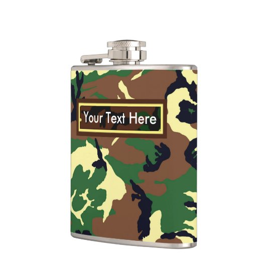 U.S. Military Woodland Camouflage 6 oz oder 8 oz F Flachmann (Links)