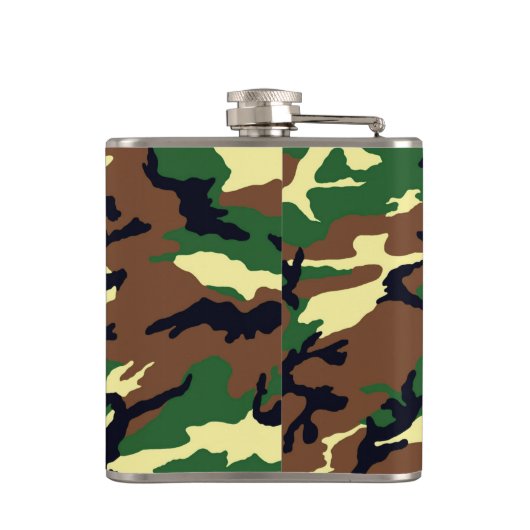 U.S. Military Woodland Camouflage 6 oz oder 8 oz F Flachmann (Rückseite)