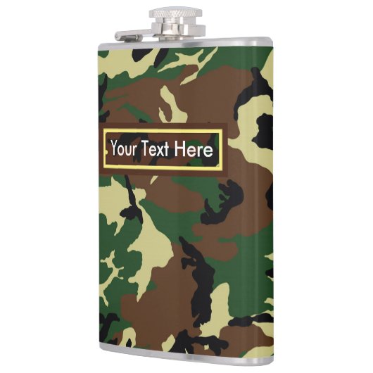 U.S. Military Woodland Camouflage 6 oz oder 8 oz Flachmann (Links)