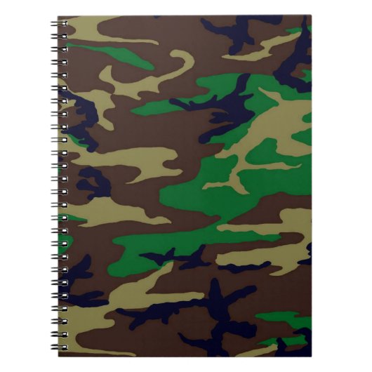 U.S. Military Woodland Camouflage Spiral Notebook Notizblock (Vorderseite)