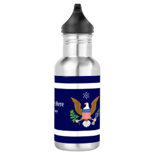 U.S. Navy Farben mit Defense Emblem Personalisiere Edelstahlflasche