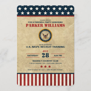 U.S. Navy Farewell Party - Rekrutierungstraining Einladung