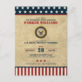 U.S. Navy Farewell Party - Rekrutierungstraining Postkarte
