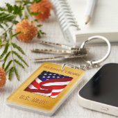 U.S. NAVY Rectangle (beidseitig) Schlüsselanhänger (Vorderseite rechts)