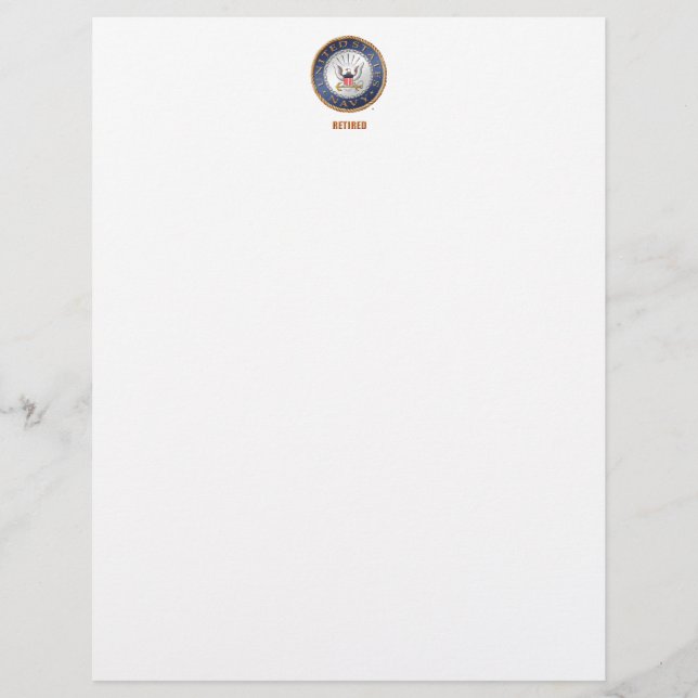 U.S. Navy Remüde Letterhead (Vorderseite)