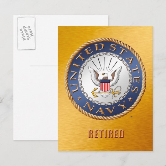 U.S. Navy Remüde Postkarte (Vorne/Hinten)