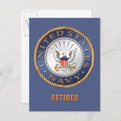 U.S. Navy Remüde Postkarte (Vorne/Hinten)