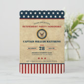 U.S. Navy Retirement Party Einladung (Stehend Vorderseite)