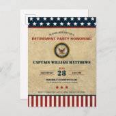 U.S. Navy Retirement Party Einladung Postkarte (Vorne/Hinten)