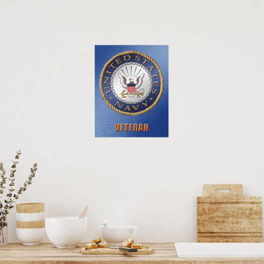 U.S. Navy Veteran Poster (Küche)