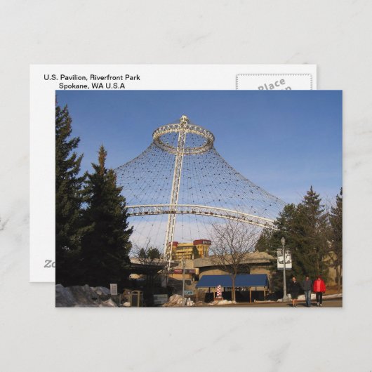 U.S. Pavillon Riverfront Park. Postkarte (Vorne/Hinten)