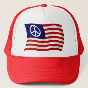 U.S. Peace Sign Flag Hat Truckerkappe
