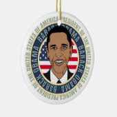 U.S. Präsident Barack Obama Keramik Ornament (Rechts)
