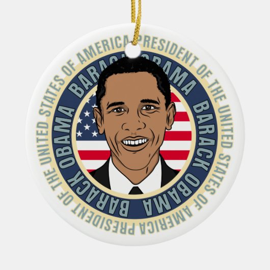 U.S. Präsident Barack Obama Keramik Ornament (Vorne)