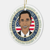 U.S. Präsident Barack Obama Keramik Ornament (Links)