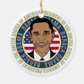 U.S. Präsident Barack Obama Keramik Ornament (Hinten)