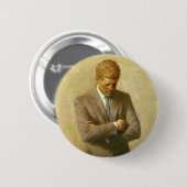 U.S. Präsident John F. Kennedy durch Aaron Shikler Button (Vorne & Hinten)