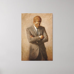 U.S. Präsident John F. Kennedy durch Aaron Shikler Leinwanddruck