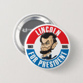 U.S. Präsidenten Campaign Button: #16 Lincoln Button (Vorne & Hinten)