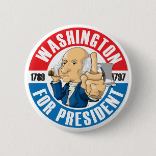 U.S. Präsidenten Campaign Button: #1 Washington Button