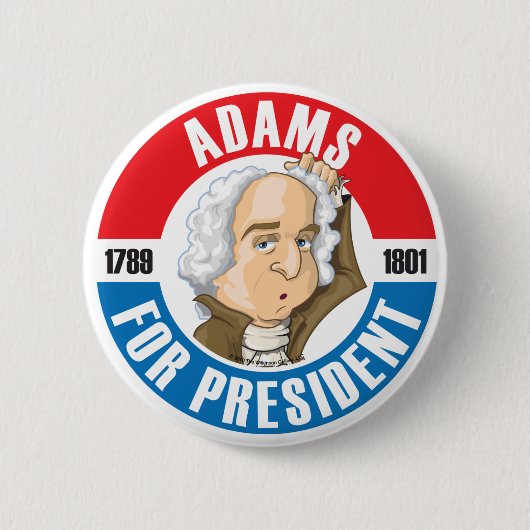 U.S. Präsidenten Campaign Button: #2 John Adams Button (Vorderseite)