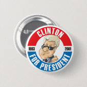 U.S. Präsidenten Campaign Button: #42 Bill Clinton Button (Vorne & Hinten)