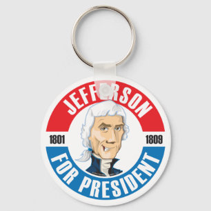 U.S. Präsidenten Campaign Keychain: #3 Jefferson Schlüsselanhänger