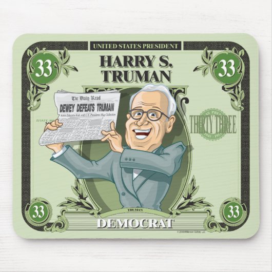 U.S. Präsidenten Mousepad: #33 Harry S. Truman Mousepad (Vorne)