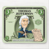 U.S. Präsidenten Mousepad: #3 Thomas Jefferson Mousepad (Vorne)
