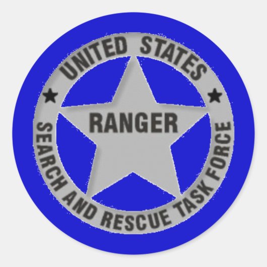 U.S. Ranger Search and Rescue Task Force Runder Aufkleber (Vorderseite)