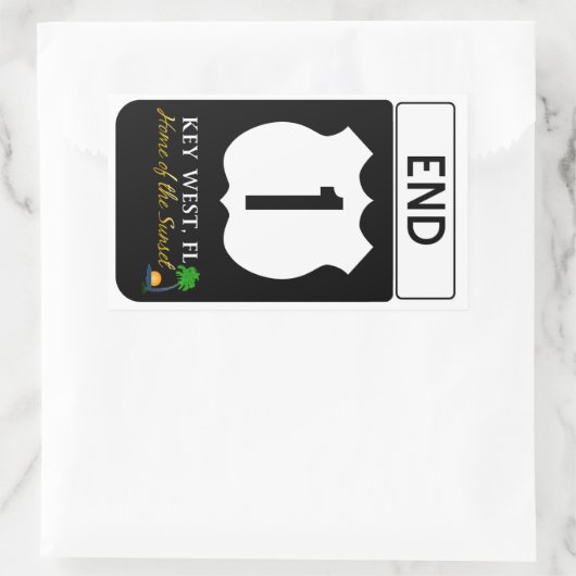 U.S. Route 1 Rechteckiger Aufkleber (Tasche)