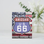 U.S. ROUTE 66 Arizona Zeichen Postkarte (Stehend Vorderseite)