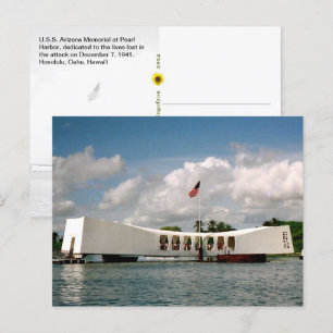 U.S.S. Arizona Memorial, Honolulu, HI - Postkarte