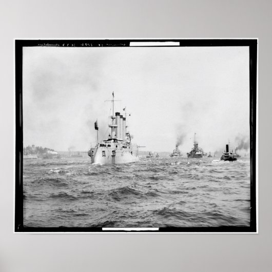 U.S.S. Brooklyn, Marine, Schlachtschiff, Vintage Poster (Vorne)