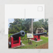 U.S.S. Constitution Kanonen  Postkarte (Vorne/Hinten)
