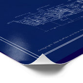 U.S.S. Juneau Blueprint Poster (Ecke)