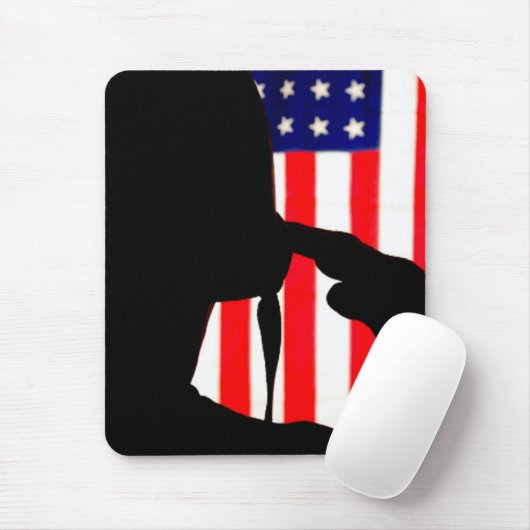 U.S. Soldat-Silhouette Mousepad (Mit Mouse)
