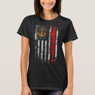 U S U-Boot Silent Service Veteran American Flag T-Shirt